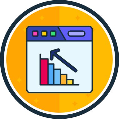 grafik ikonu vektör illüstrasyonu