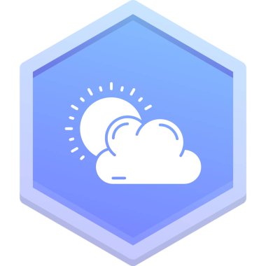 Bulut Hesaplama. Web simgesi basit illüstrasyon