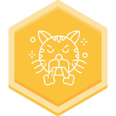 kedi simgesi vektör illüstrasyonu