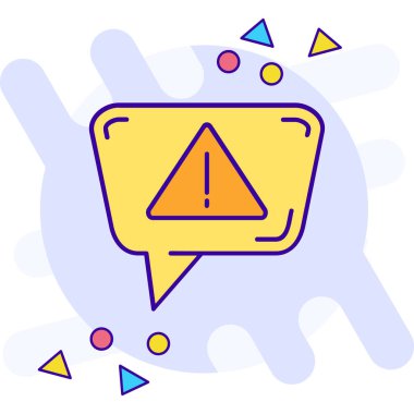 Sohbet mesajı simgesi. hat sohbet mesajı vektör rengi düz izole