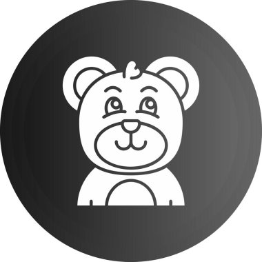 Ayı simgesi. Beyaz arkaplanda izole edilmiş web tasarımı için ayı vektör simgesinin basit çizimi