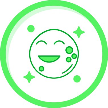 Mutlu emoji simgesi, vektör illüstrasyonu