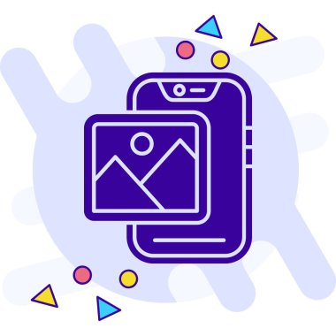 Akıllı telefon simgesi, vektör illüstrasyon tasarımı