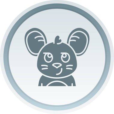 Şirin fare simgesi. vektör illüstrasyonu