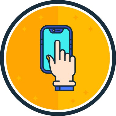 Cep telefonu. Web simgesi basit illüstrasyon