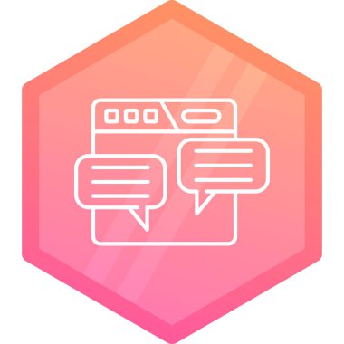 Sohbet simgesinin vektör illüstrasyonu