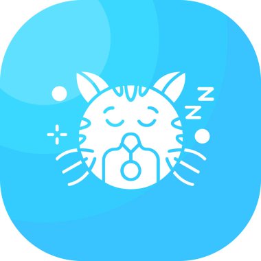 Doldurulmuş hayvan uyuyan kedi simgesi - taslak biçimi