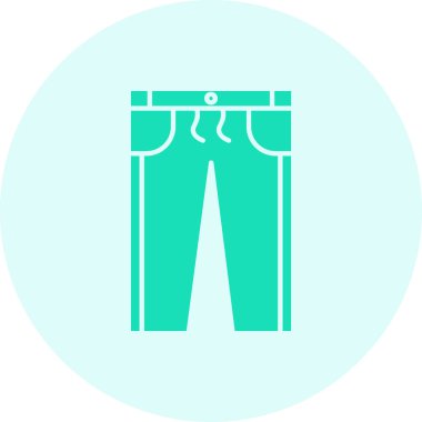 Pantolon. Web simgesi basit illüstrasyon