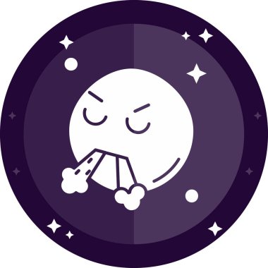 Ay ikonu vektör illüstrasyonu