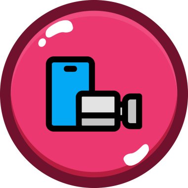 Kamera. Web simgesi basit illüstrasyon