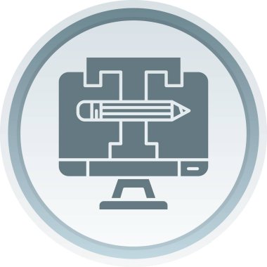 Yazıcı. Web simgesi basit illüstrasyon