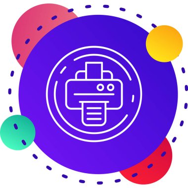 Renkli elektrik karıştırıcı simgesi beyaz arkaplanda izole edildi. Mutfak blenderi. Kademeli rastgele dinamik şekiller. Vektör İllüstrasyonu