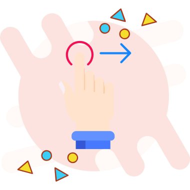 Bir imleci ve eli olan el.