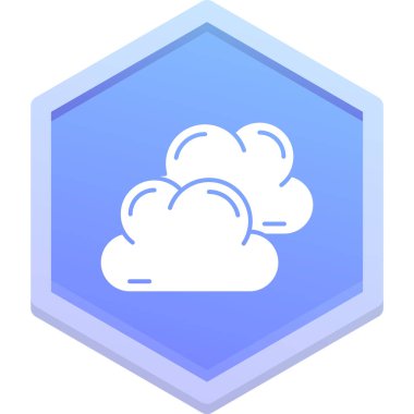 Bulut. Web simgesi basit illüstrasyon