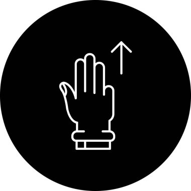 Dokunmatik ekranın vektör simgesi, illüstrasyon