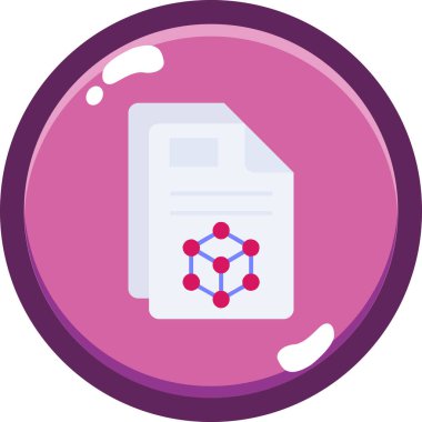 Belge. Web simgesi basit illüstrasyon