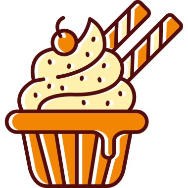 Tatlım. Web simgesi basit illüstrasyon