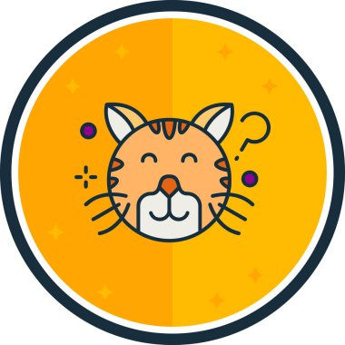 Şirin kedi simgesinin vektör çizimi