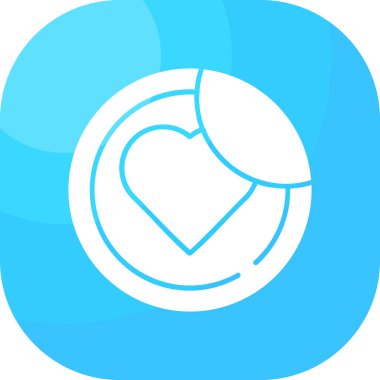 Kalp. Web simgesi basit illüstrasyon