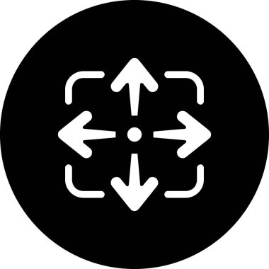 Glyph 'i ters, basit vektör illüstrasyonunu taşı