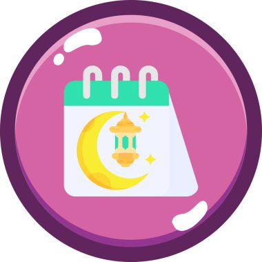 Ay simgesi, vektör illüstrasyonu