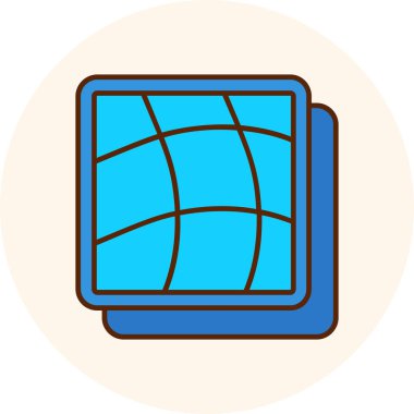 Dünya haritası simgesi, izometrik biçim