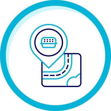 Yol işareti simgesinin vektör illüstrasyonu