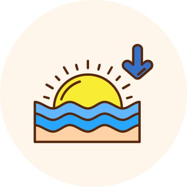 Plaj simge vektör çizim