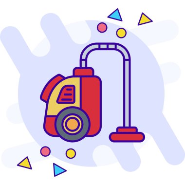 Temizlik malzemeleri. Temizleme ekipmanı simgeleri vektörünün basit çizimi