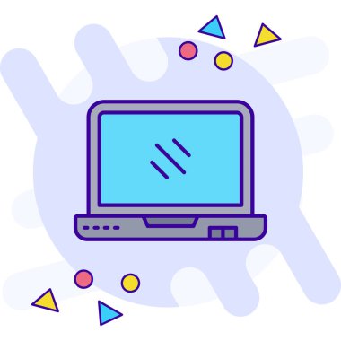 dizüstü bilgisayar ekranı vektör illüstrasyonu