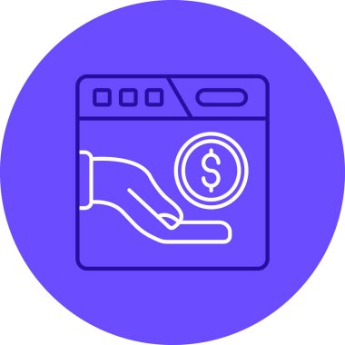 çamaşır makinesi ikon vektör çizimi