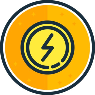 Yıldırımın bir simgesinin vektör çizimi