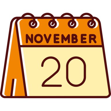 Kasım 20 - gün simgesi - vektör