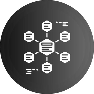 Molekül simgesi, vektör çizimi