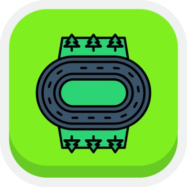 Beyaz arkaplanda izole edilmiş yeşil at nalı simgesi. Yeşil kare düğmesi. vektör illüstrasyonu