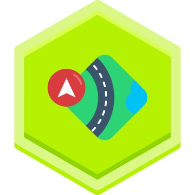 gps harita GPS simgesi rozet biçiminde