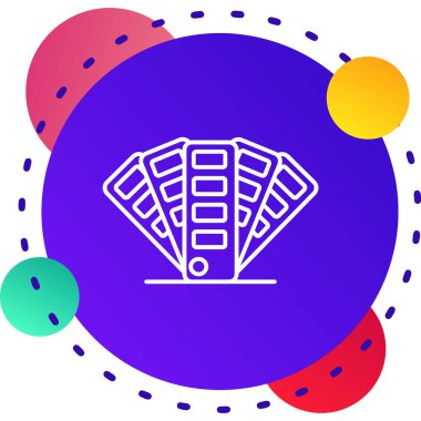 Beyaz arka planda izole edilmiş kutu simgesindeki çizgi patlamış mısır. Patlamış mısır kutusu. Renkli taslak konsepti. vektör.