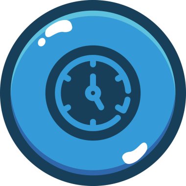 Saat. Web simgesi basit illüstrasyon