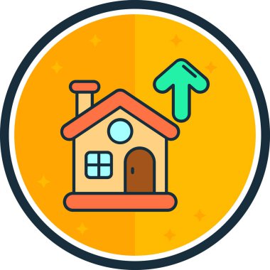 Ev. Web simgesi basit illüstrasyon