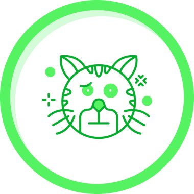 kedi modern simgeye, vektör illüstrasyonuna bakar