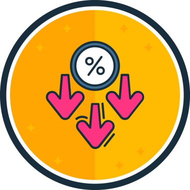 yüzde oranı simge vektörü.