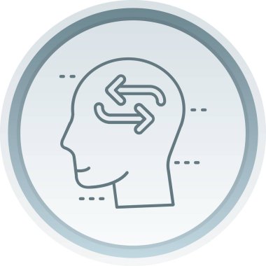 Beyin çemberinde doğru işaretle bir simge olan beyin.