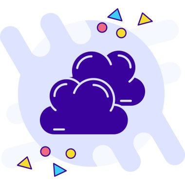 Bulutlu Hava Simgesi vektör çizimi