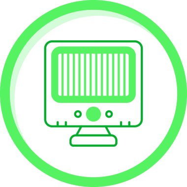 bilgisayar monitörü ikon vektör illüstrasyonu