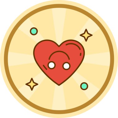 Bir kalbin vektör illüstrasyonu