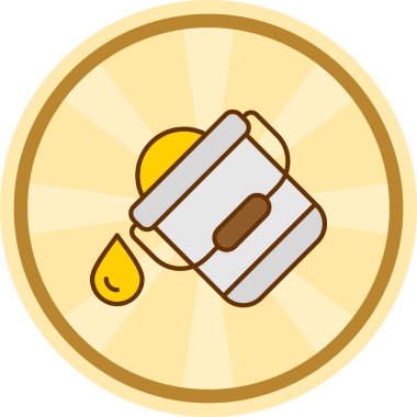 Yiyecek ve içecek ikonunun vektör illüstrasyonu