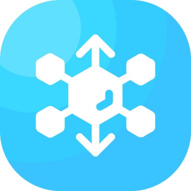 Kar Tanesi simgesi, vektör illüstrasyonu