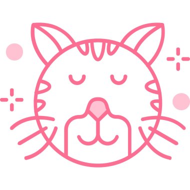 kedi simgesi vektör illüstrasyonu