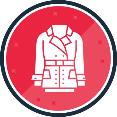 Ceket düz vektör simgesi