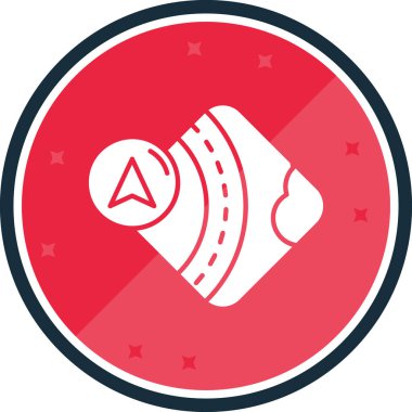 Tek izole edilmiş simge ögesinin vektör illüstrasyonu